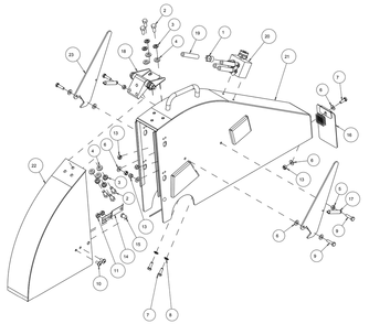 Section 20 Diagram and Parts List for MK-4020B 167439-20 MK Diamond Concrete Saw